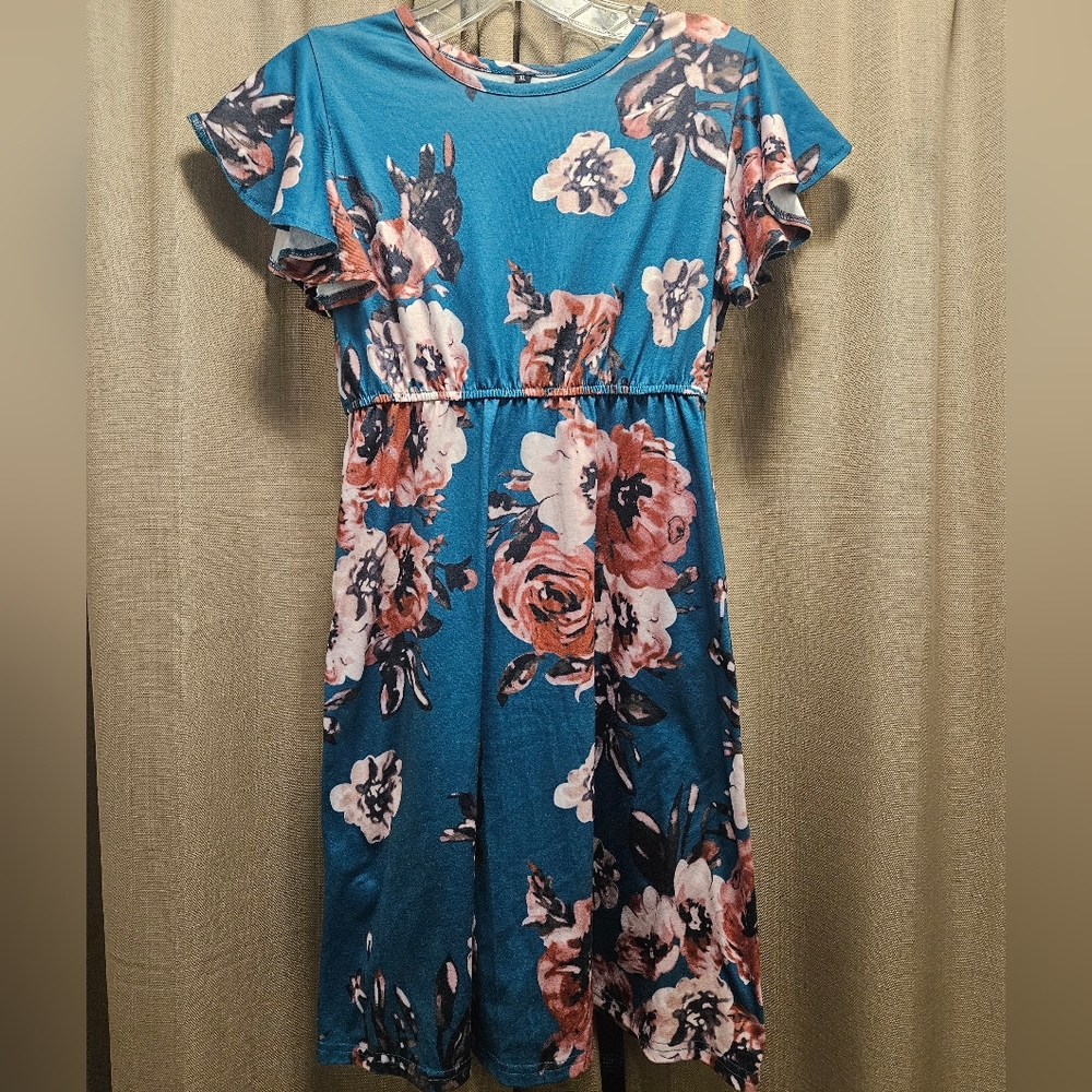 Floral Blue Dress
